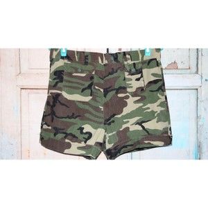 Vintage Black Sheep Camouflage Camo Cargo Hi Rise Shorts Womens Size 34